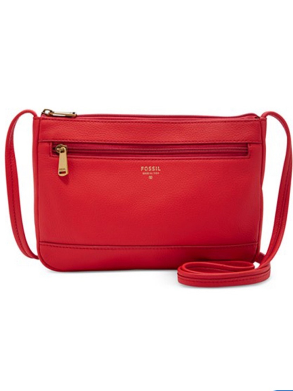 Fossil Red Leather Mini Crossbody Bag